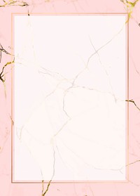 Blank pink marble textured card design vector