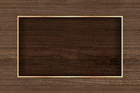 Blank rectangle wooden frame template vector