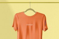 T shirt mockup, women's apparel, short sleeve top psd