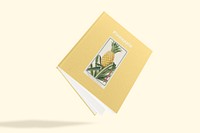 Pineapple book mockup psd, editable design