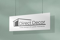 Architect hanging sign mockup psd