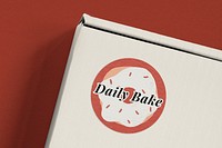 Bakery logo mockup psd on package