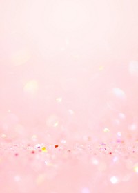 Light pink glitter confetti bokeh background invitation card