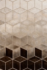 Abstract brown cubic patterned background