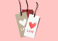 Cute valentines day tag set