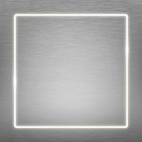 Square  white neon frame on a silver background vector