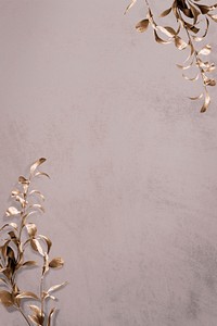 Copper eucalyptus leaves on brown background illustration
