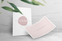Blank posters template on a marble table illustration