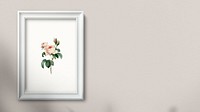 White picture frame hanging on a wall illustration