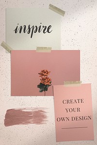 Card and poster mockup illustration set