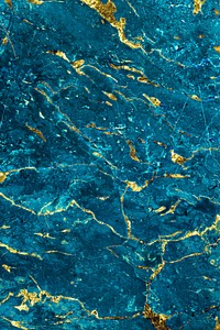 Blue and gold marble textured background vector