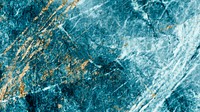 Blue desktop wallpaper, aesthetic gold marble background 