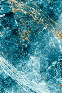Blue and gold marble textured background vector