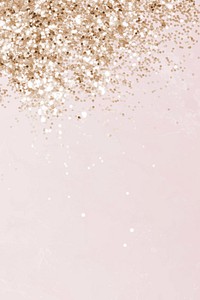Pink and gold glittery pattern background vector