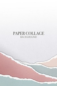 Torn paper collage background illustration