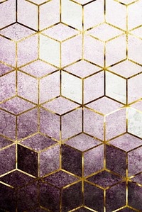 Abstract purple cubic patterned background