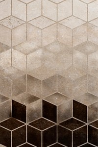 Abstract brown cubic patterned background vector
