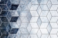 Abstract blue cubic patterned background vector