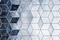 Abstract blue cubic patterned background