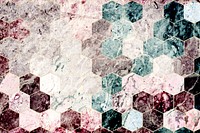 Hexagon marble tiles patterned background