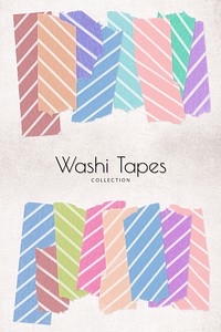Colorful washi tape design collection
