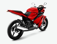 Red sports bike 3D vector