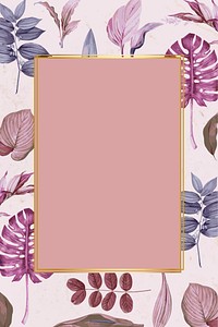 Rectangle frame on a tropical background vector