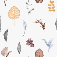 Tropical leaves background design vector