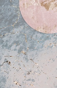 Gray and gold marble with pink circle pattern background template