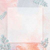 Blank colorful leafy frame vector