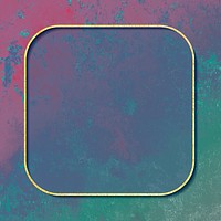Square gold frame on colorful background vector