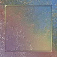Square gold frame on colorful background vector