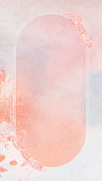 Oval frame on pastel orange  background vector