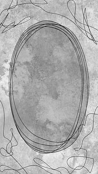 Oval frame on gray background vector