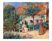 In Brittany (En Bretagne) (1886) by <a href="https://www.rawpixel.com/search/Pierre-Auguste%20Renoir?sort=curated&amp;page=1">Pierre-Auguste Renoir</a>. Original from Barnes Foundation. Digitally enhanced by rawpixel.