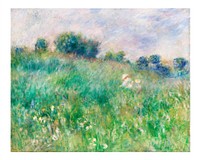Meadow (La Prairie) (1880) by <a href="https://www.rawpixel.com/search/Pierre-Auguste%20Renoir?sort=curated&amp;page=1">Pierre-Auguste Renoir</a>. Original from Barnes Foundation. Digitally enhanced by rawpixel.
