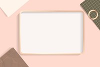 Rectangle frame on a notepaper background vector