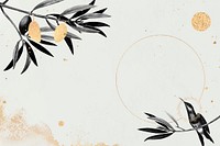 Hummingbird pattern on a beige background vector