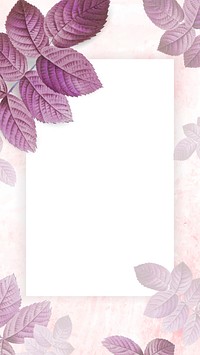 Purple foliage pattern mobile phone wallpaper