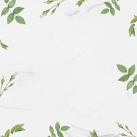 Green foliage pattern frame vector
