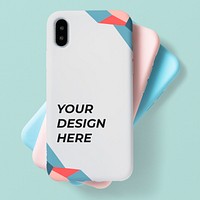 Pastel mobile phone case mockup