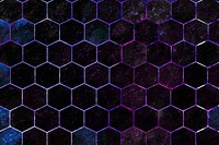 Hexagon black marble tiles patterned background