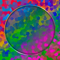 Round frame on abstract background vector