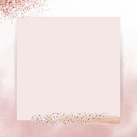 Silver glitter on pink frame vector
