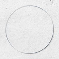 Round silver frame on cement textured background vector