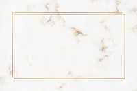 Rectangle gold frame on a marble vector