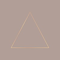 Triangle gold  frame on a blank background vector