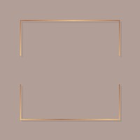 Square gold  frame on a blank background vector