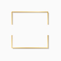 Square gold  frame on a blank background vector