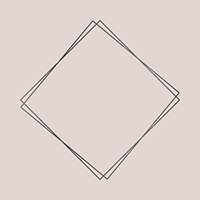 Rhombus black frame on a beige background vector